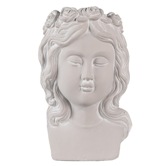 Clayre & Eef | Bloempot Binnen Grijs 20x17x30 cm | 6TE0486
