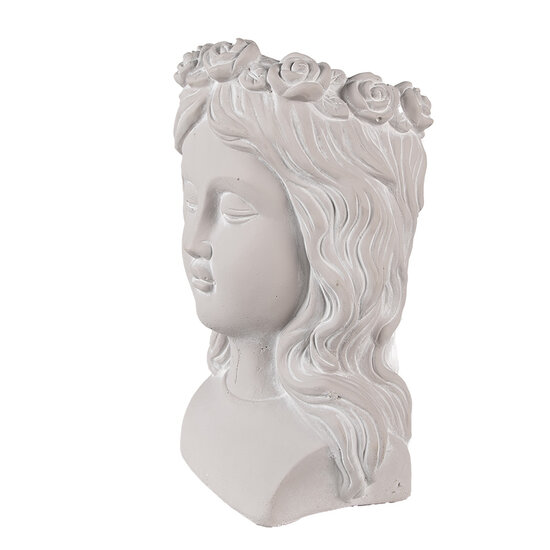 Clayre & Eef | Bloempot Binnen Grijs 20x17x30 cm | 6TE0486