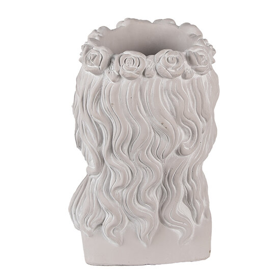 Clayre & Eef | Bloempot Binnen Grijs 20x17x30 cm | 6TE0486
