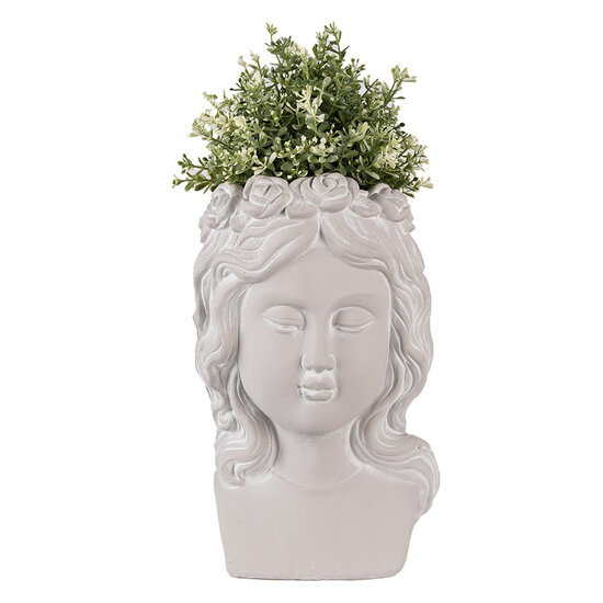 Clayre & Eef | Bloempot Binnen Grijs 20x17x30 cm | 6TE0486