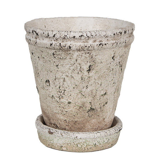 Clayre & Eef | Bloempot Binnen Beige ø 13x14 cm | 6TE0503L