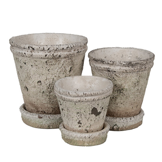 Clayre & Eef | Bloempot Binnen Beige ø 13x14 cm | 6TE0503L