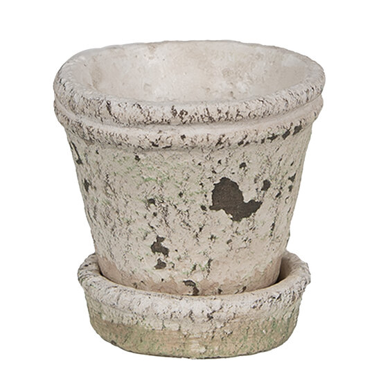 Clayre & Eef | Bloempot Binnen Beige ø 9x9 cm | 6TE0503S
