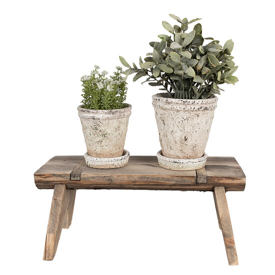 Clayre & Eef | Bloempot Binnen Beige ø 9x9 cm | 6TE0503S
