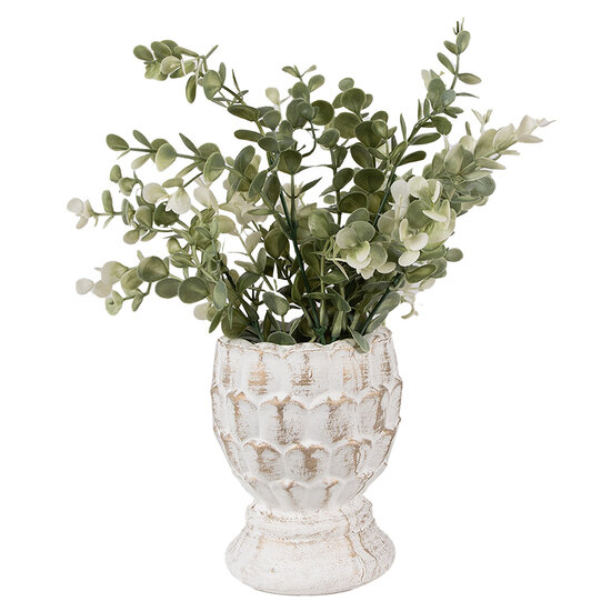 Clayre & Eef | Bloempot Wit ø 11x13 cm | 6TE0510S