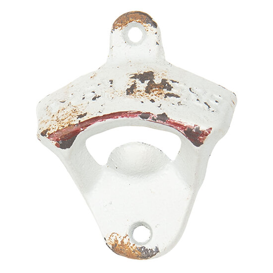 Clayre & Eef | Flesopener Wit 6x3x8 cm | 6Y3178