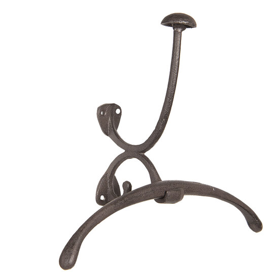 Clayre & Eef | Wandkapstok Bruin 33x13x26 cm | 6Y3446