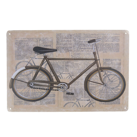 Clayre & Eef | Tekstbord Beige, Grijs 30x1x20 cm | 6Y3499