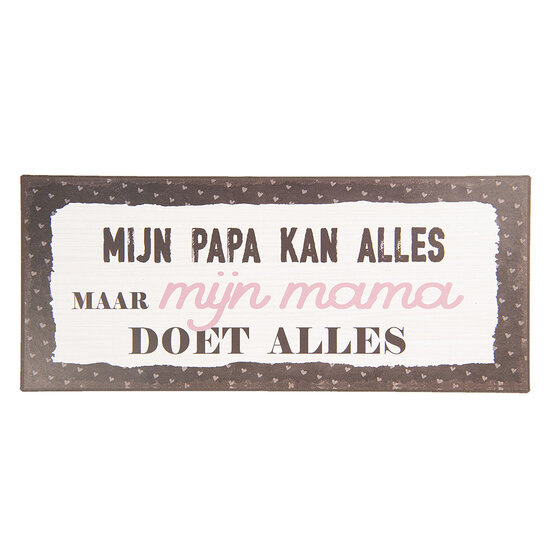 Clayre & Eef | Tekstbord Meerkleurig 30x1x13 cm | 6Y3660NL