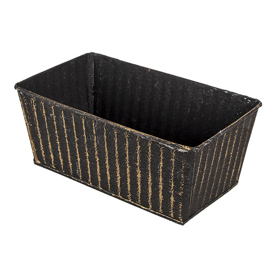Clayre & Eef | Bloempotten Binnen Set van 3 Zwart 26x17x12 / 23x14x10 / 21x11x9 cm | 6Y4626