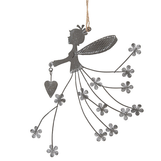 Clayre & Eef | Decoratie hanger kind Grijs 20x17 cm | 6Y5573
