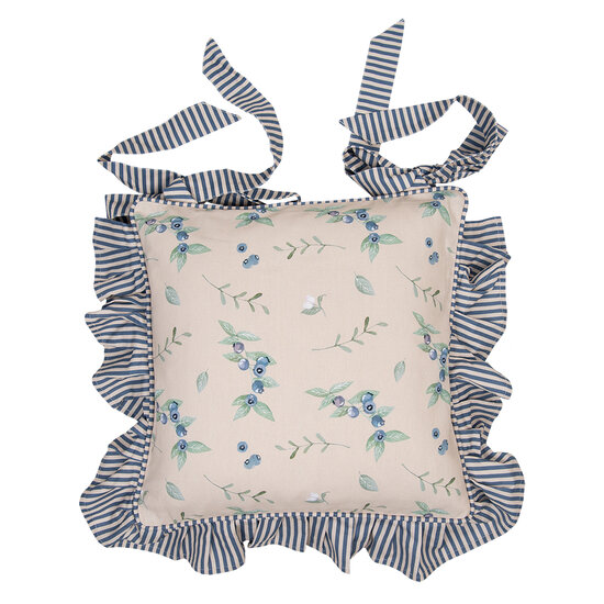 Clayre & Eef | Kussenhoes Stoelkussen Beige 40x40 cm | BBF25