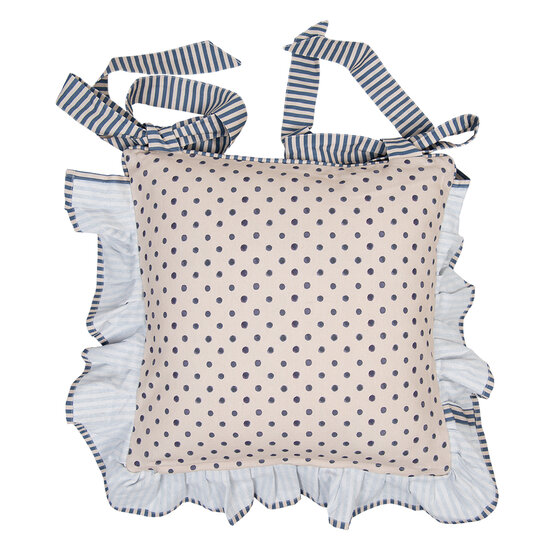 Clayre & Eef | Kussenhoes Stoelkussen Beige 40x40 cm | BBF25