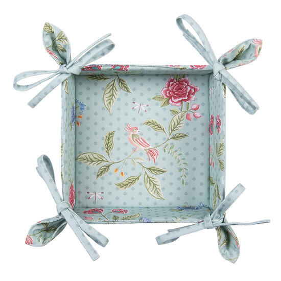 Clayre & Eef | Broodmand Blauw, Groen 35x35x8 cm | BLW47
