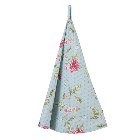Clayre & Eef | Theedoek Blauw, Groen ø 80 cm | BLW48