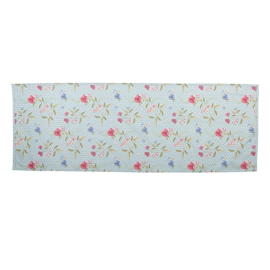Clayre & Eef | Tafelloper Blauw, Groen 50x140 cm | BLW64