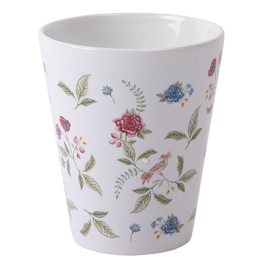 Clayre & Eef | Mok Wit, Blauw, Roze 13x9x11 cm / 300 ml | BLWMU
