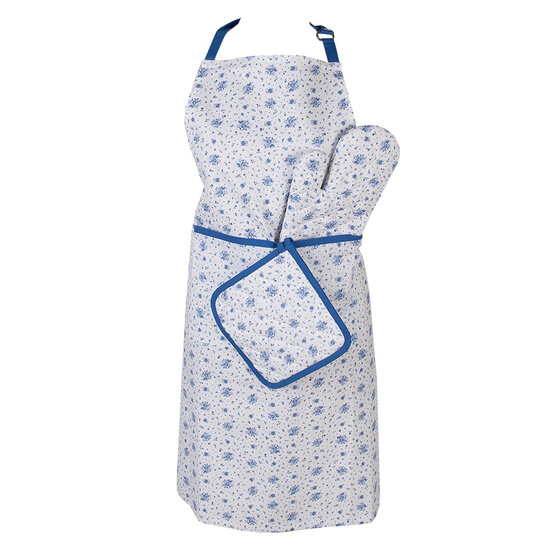 Clayre & Eef | Ovenwant Beige, Blauw 18x30 cm | BRB44