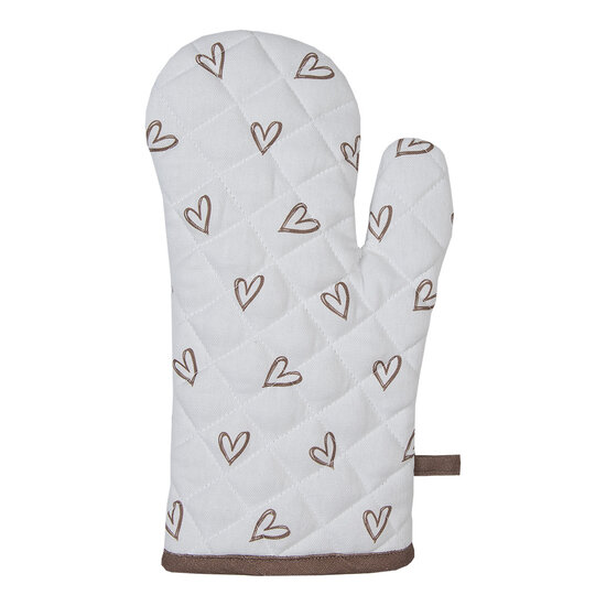 Clayre & Eef | Ovenhandschoen kind Beige Bruin 12x21 cm | BSLC44K
