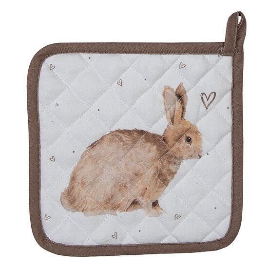 Clayre & Eef | Pannenlap kind Beige Bruin 16x16 cm | BSLC45K