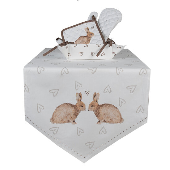 Clayre & Eef | Pannenlap kind Beige Bruin 16x16 cm | BSLC45K
