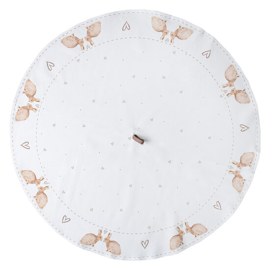 Clayre & Eef | Theedoek Beige Bruin ø 80 cm | BSLC48