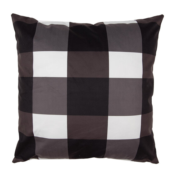 Clayre & Eef | Kussenhoes Zwart Wit 45x45 cm | BWX23