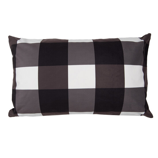 Clayre & Eef | Kussenhoes Wit Zwart 30x50 cm | BWX36-5