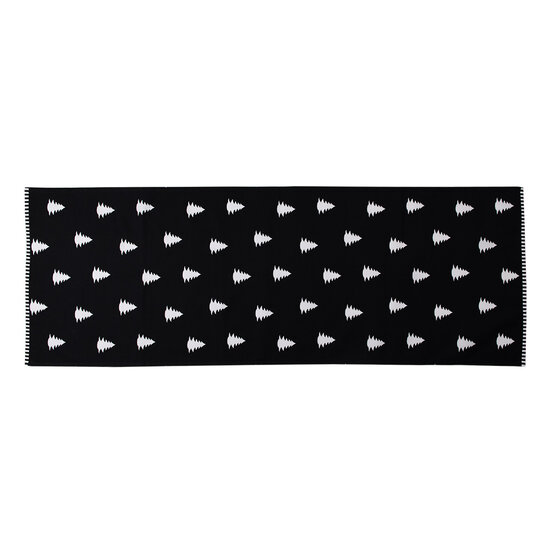 Clayre & Eef | Tafelloper Zwart, Wit 50x140 cm | BWX64
