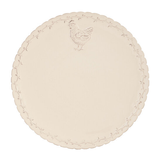 Clayre & Eef | Servies Dinerbord Beige ø 26x2 cm | CHRFP
