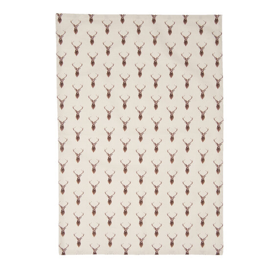 Clayre &amp; Eef   | Theedoek Beige, Rood 50x70 cm | COL42