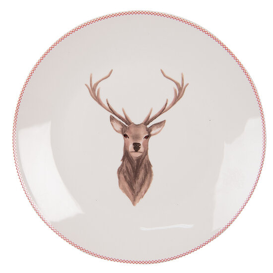 Clayre & Eef | Klein bord Beige Bruin ø 20x2 cm | COLDP