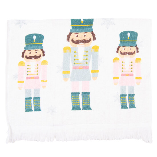 Clayre & Eef | Gastendoekje Wit, Blauw, Roze 40x66 cm | CT024