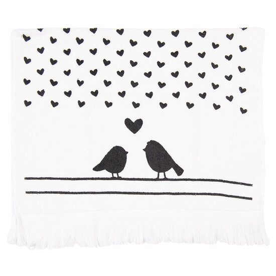 Clayre & Eef | Gastendoekje Zwart, Wit 40x66 cm | CTLBS