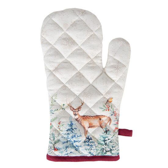 Clayre & Eef | Ovenwant Wit, Meerkleurig 18x30 cm | DCH44