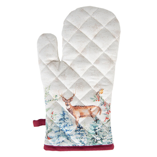 Clayre & Eef | Ovenwant Wit, Meerkleurig 18x30 cm | DCH44