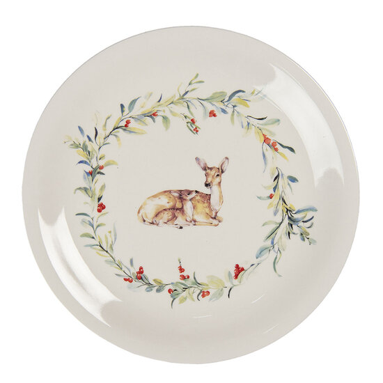 Clayre & Eef | Dinerbord Wit ø 28x2 cm | DCHFP