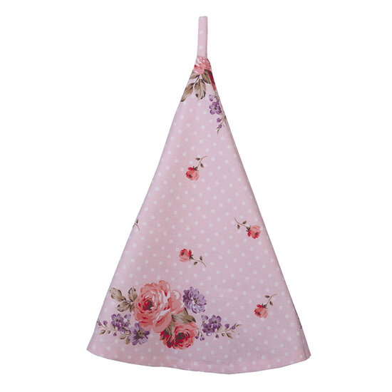 Clayre & Eef | Theedoek Roze, Paars ø 80 cm | DTR48