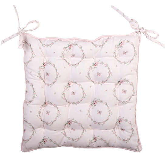 Clayre & Eef | Stoelkussen Foam Roze 40x40x4 cm | FEB29-1