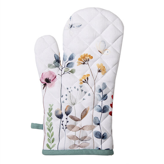 Clayre & Eef | Ovenwant Wit, Groen 18x30 cm | FOB44