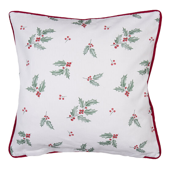 Clayre & Eef | Kussenhoes Wit, Rood 40x40 cm | HCH21