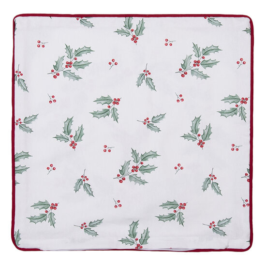 Clayre & Eef | Kussenhoes Wit, Rood 40x40 cm | HCH21