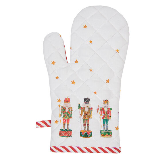 Clayre & Eef | Kind Ovenwant Wit Rood 12x21 cm | HLC44K