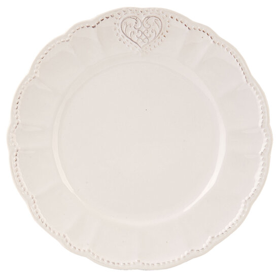 Clayre & Eef | Servies Ontbijtbord Beige ø 21x2 cm | HRTDPN