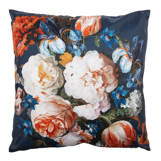 Clayre & Eef | Sierkussen Blauw Oranje 45x45 cm | KT021.307
