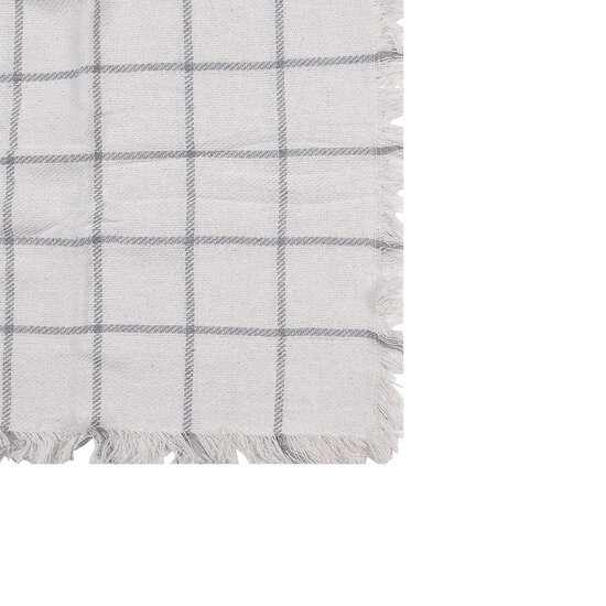 Clayre & Eef | Plaid Wit, Grijs 125x150 cm | KT060.137
