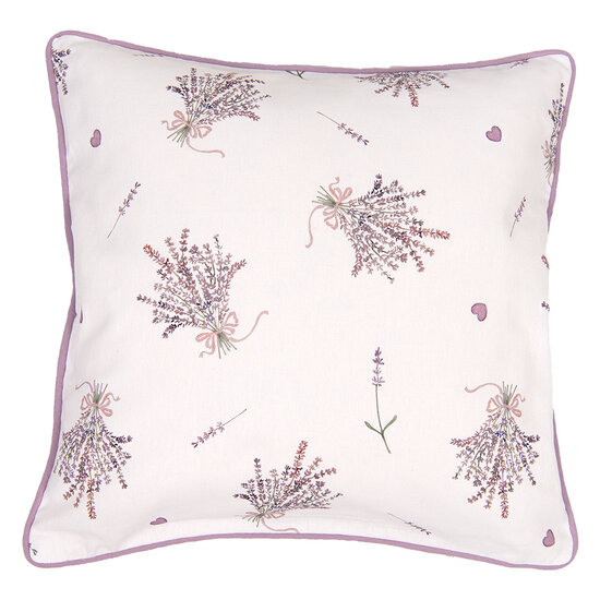 Clayre & Eef | Kussenhoes Paars, Wit 40x40 cm | LAG21