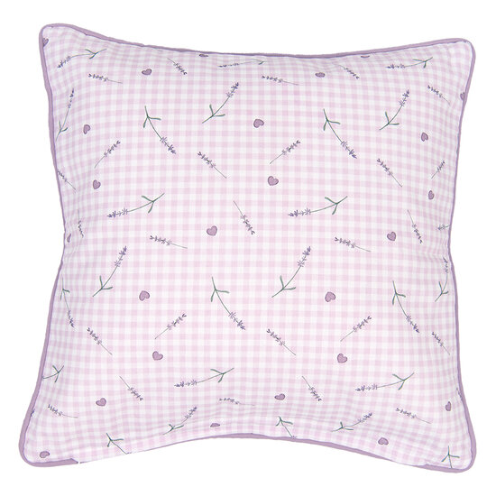 Clayre & Eef | Kussenhoes Paars, Wit 40x40 cm | LAG21