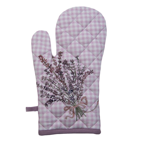 Clayre & Eef | Ovenwant Paars, Wit 18x30 cm | LAG44
