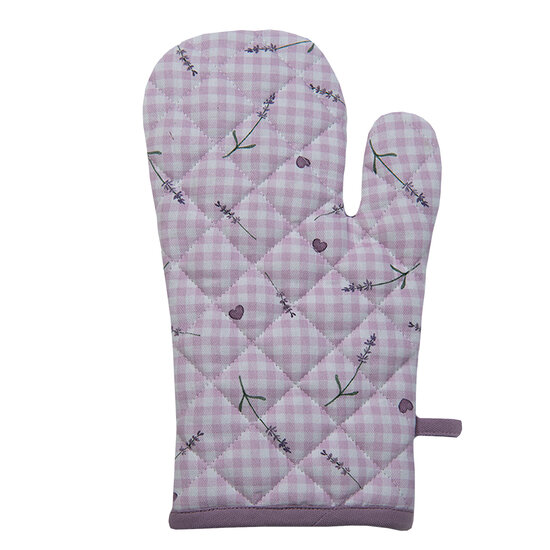 Clayre & Eef | Ovenwant Paars, Wit 18x30 cm | LAG44